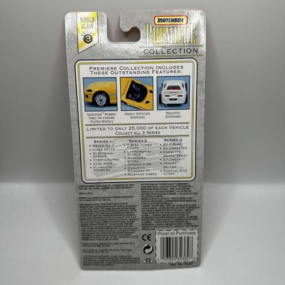 MATCHBOX SUPERFAST PREMIERE WORLD CLASS SERIES 6 BLACK/WHIT 57 CHEVY 1 OF 25,000 - Picture 7 of 7